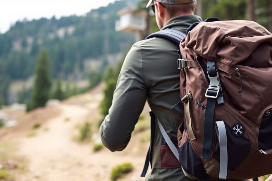 Человек в походе с рюкзаком